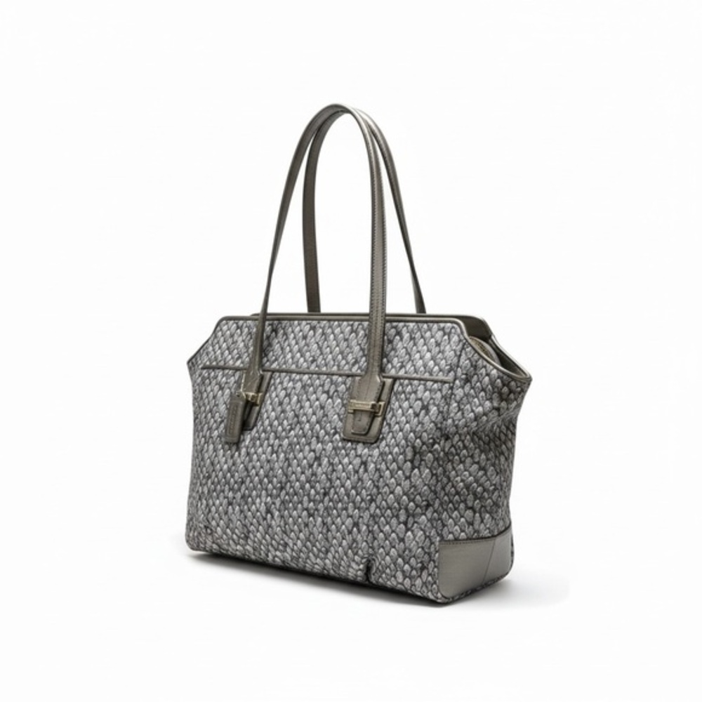 Coach Madison Sophia Metallic Silver Leather Satchel | Classic Carryall - Picture 1 of 12